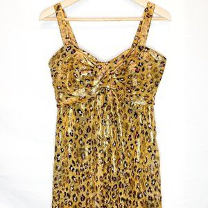 Nicole Miller Collection Silk Lurex Leopard Dress